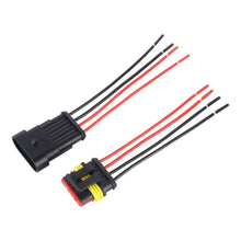 Load image into Gallery viewer, 10pcs 3P Car Waterproof Plug Car Connector Plug-In, Length：10cm, 4P