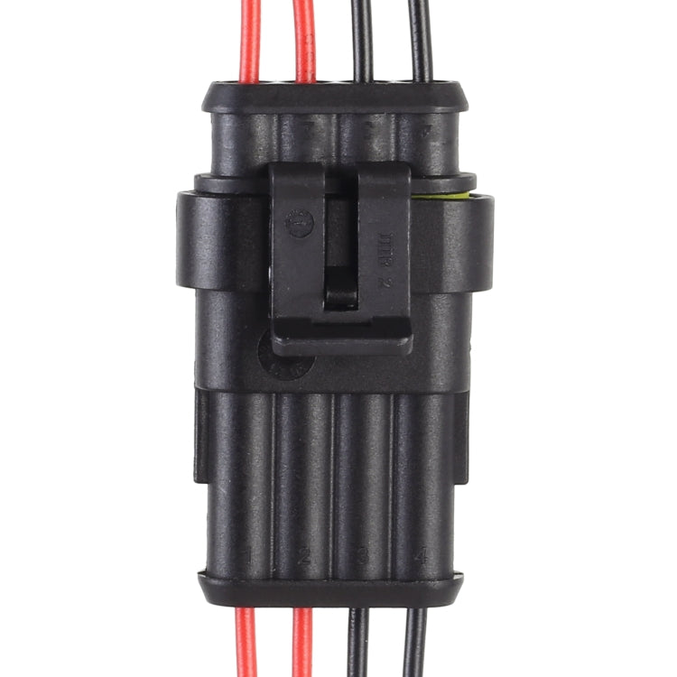 10pcs 3P Car Waterproof Plug Car Connector Plug-In, Length：10cm, 4P