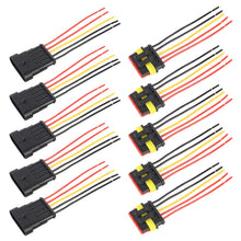Load image into Gallery viewer, 10pcs 4P Car Waterproof Plug Car Connector Plug-In, Length：10cm, 5P