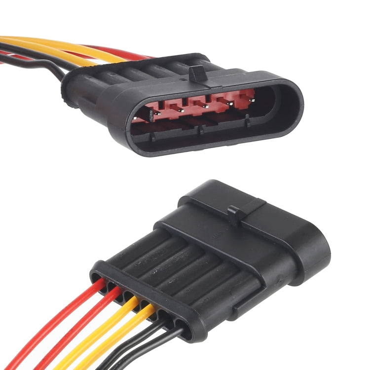 10pcs 5P Car Waterproof Plug Car Connector Plug-In, Length：10cm, 6P