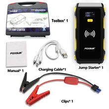 Load image into Gallery viewer, FOXSUR FJS-800 12V Car Multifunctional Wireless Charging Emergency Start Power Supply, FJS-800