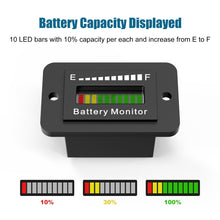 Load image into Gallery viewer, BM210 Electric Vehicles / Golf Carts LED Battery Indicator Adjustable Voltage 12V-72V, BM210