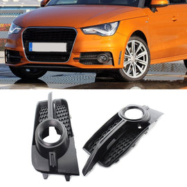 For Audi A1 8X 2011-2014 1 Pair Car Bumper Fog Lamp Decorative Cover Lower Grille Fog Lamp Frame 8X0807682B, For Audi A1 8X 2011-2014
