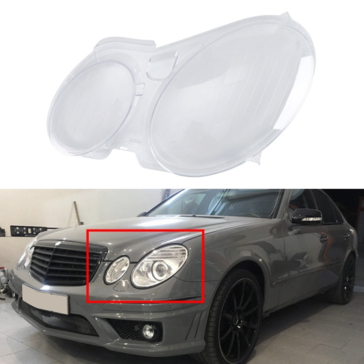 For Mercedes-Benz E-Class W211 2002-2008 Car Left Side Headlight Transparent Protective Cover 2118202961, Left Side