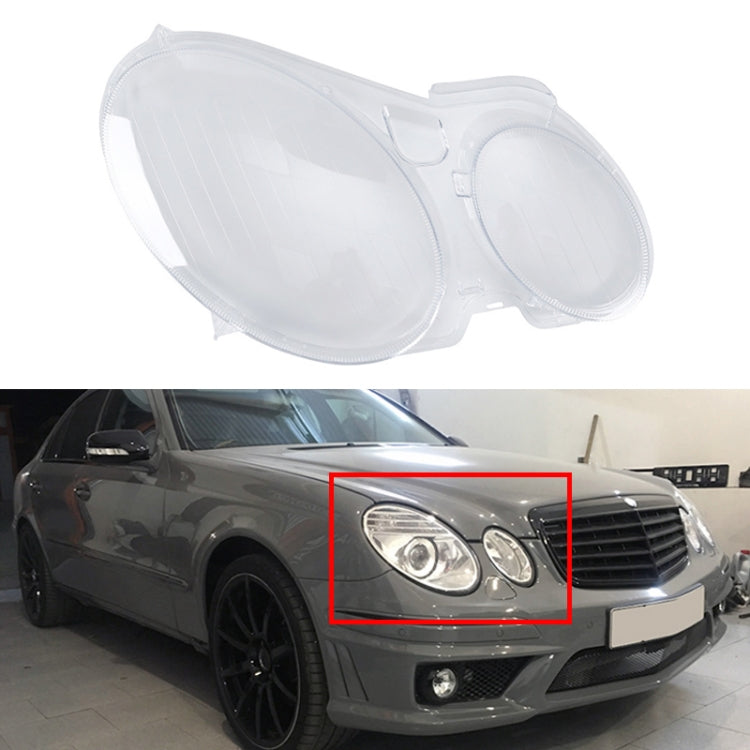 For Mercedes-Benz E-Class W211 2002-2008 Car Right Side Headlight Transparent Protective Cover 2118203061, Right Side