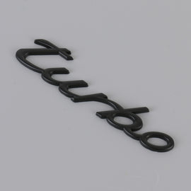 Car TURBO Personalized Aluminum Alloy Decorative Stickers, Size: 13x3x0.3cm