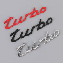 Load image into Gallery viewer, Car TURBO Personalized Aluminum Alloy Decorative Stickers, Size: 13x3x0.3cm