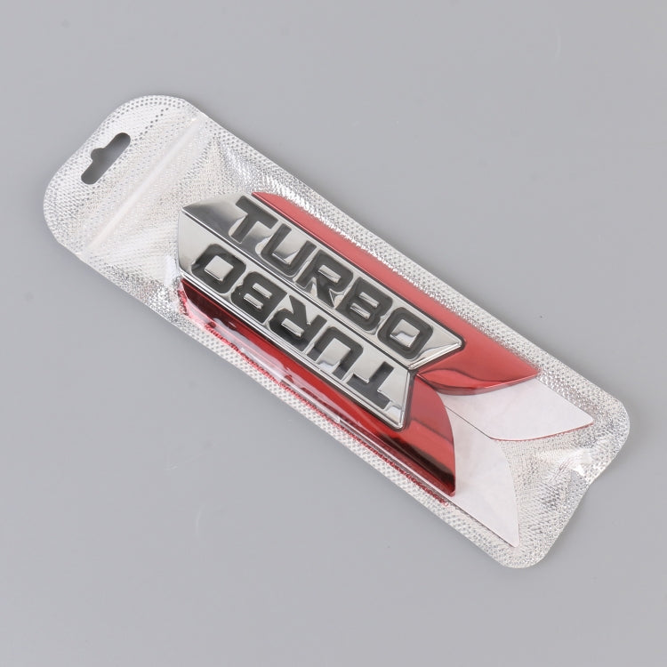1 Pair Car Turbo Personalized Aluminum Alloy Decorative Stickers, Size: 11.5 x 2.5 x 0.5cm, Turbo