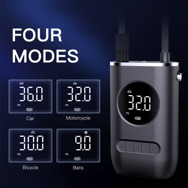 Car Portable Mini Wireless Digital Display Tire Inflator Pump, Digital Display