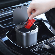 Load image into Gallery viewer, Car Center Armrest Storage Box Push-type Trash Can with Lid
