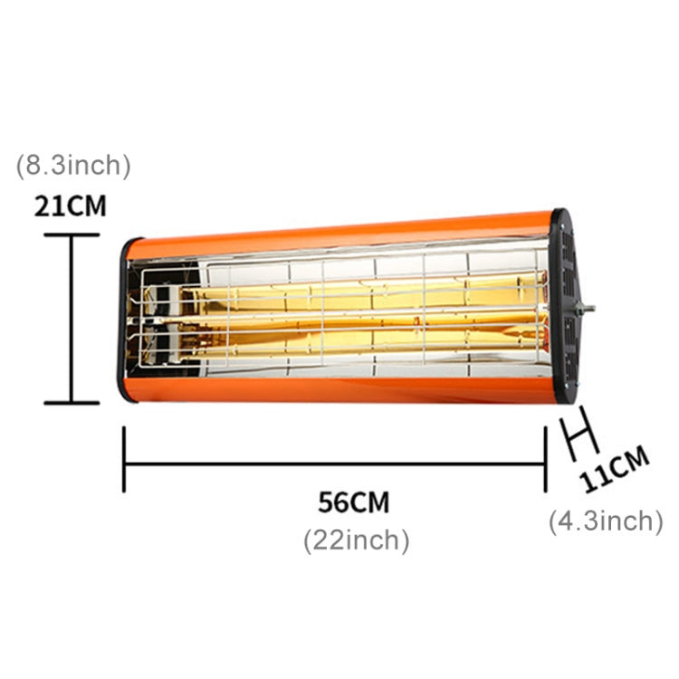 220V 1050W Heat Light Infrared Dryer Spray Paint Heating Curing Lamp Baking Booth Heater, UK Plug, 1050W, UK Plug