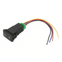 Load image into Gallery viewer, TS-202 For Toyota Blue-green Light Car Small Dual Control Switch with Lock, with Lock 3