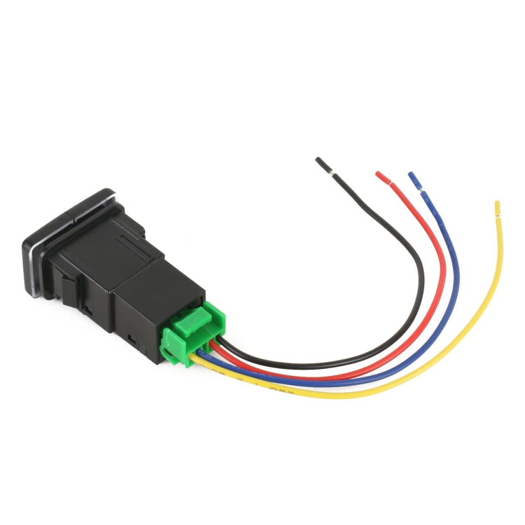 TS-202 For Toyota Blue-green Light Car Small Dual Control Switch with Lock, with Lock 3
