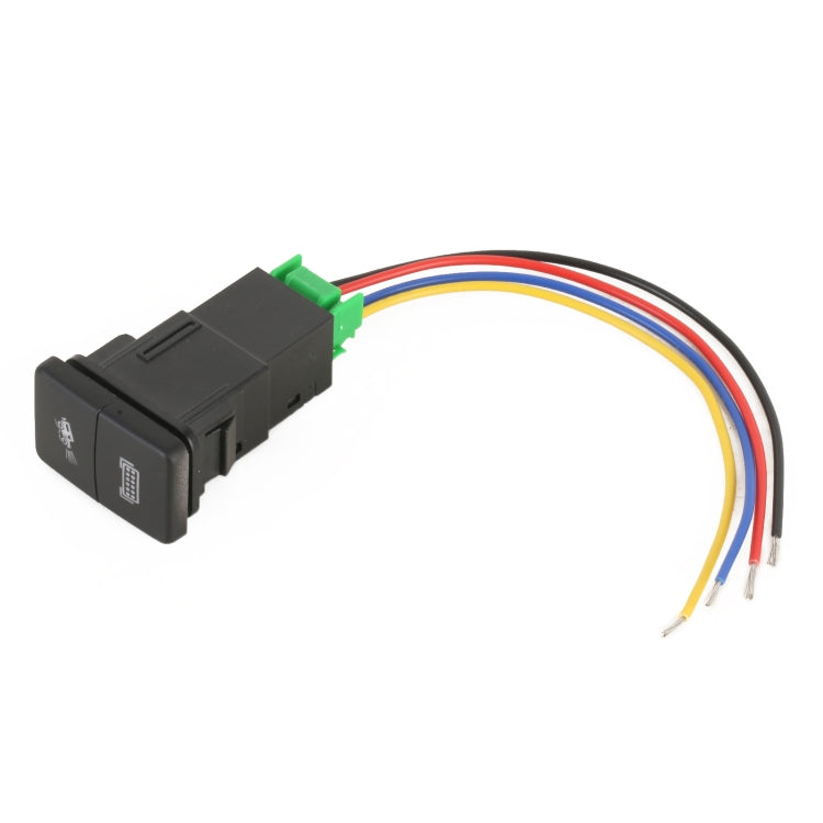 TS-202 For Toyota Blue-green Light Car Small Dual Control Switch with Lock, with Lock 5