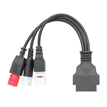 Load image into Gallery viewer, For Honda / Yamaha 3 in 1 OBDII Female to 3 Pin+4 Pin+6 Pin Motorcycle Connector Cable, For Honda / Yamaha (Red)