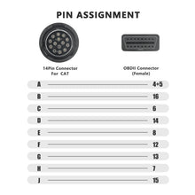 Load image into Gallery viewer, For Cat ET3 14 Pin to 16 Pin OBD2 Adapter Cable, For Cat ET3