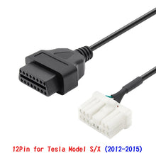 Load image into Gallery viewer, For Tesla Model X / S 2012-2015 OBDII to 12 Pin OBD Adapter Cable, OBDII to 12 Pin