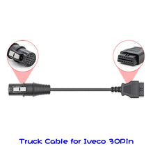 Load image into Gallery viewer, For Iveco 30 Pin Male to OBDII 16 Pin Female Truck Adapter Cable, For Iveco