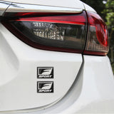 2pcs Car Type D F-SPORT Aluminum Alloy Personalized Decorative Stickers, Size:3.8x2.8x0.4cm, Size:3.8x2.8x0.4cm