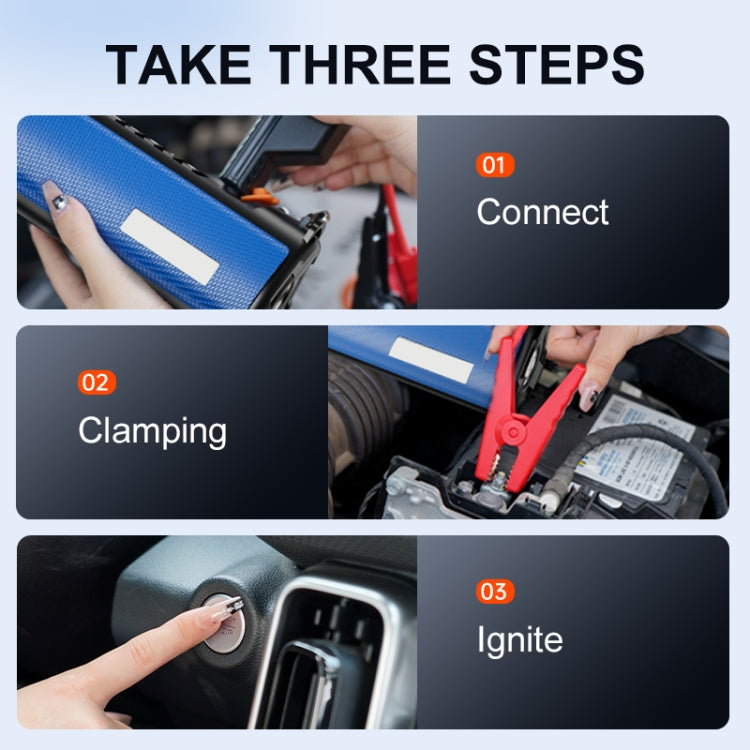 TS03C 6000mAh + EVA Bag Car Emergency Start Power Supply Air Pump Integrated Machine, Low Version, Low Version