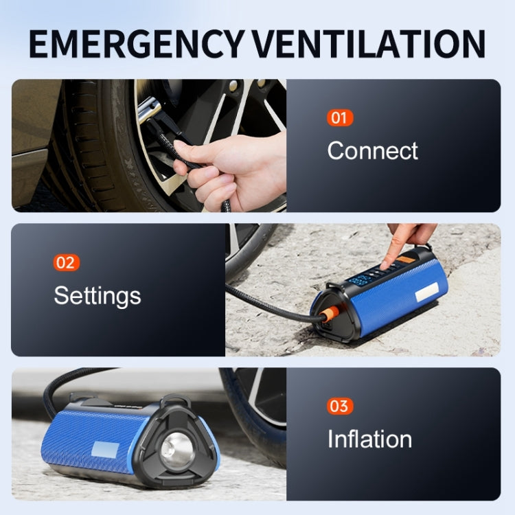 TS03C 6000mAh + EVA Bag Car Emergency Start Power Supply Air Pump Integrated Machine, Low Version, Low Version
