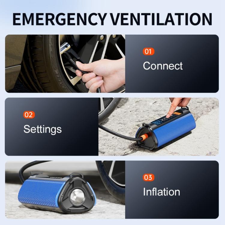 TS03H 8400mAh + EVA Bag Car Emergency Start Power Supply Air Pump Integrated Machine, High Version, High Version