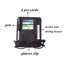 Load image into Gallery viewer, Multifunctional Car Litchi Pattern Glasses Holder Sun Visor Bill Holder, Glasses Holder