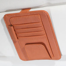 Load image into Gallery viewer, Multifunctional Car Litchi Pattern Glasses Holder Sun Visor Bill Holder, Glasses Holder