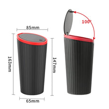 Load image into Gallery viewer, DM-143 Car Armrest Box Storage Box Car Round Trash Can With Lid