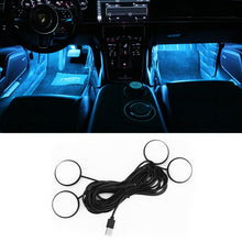 Load image into Gallery viewer, Car 4 in 1 USB RGB Foot LED Atmosphere Light, Pink Light, White Light, Ice Blue Light