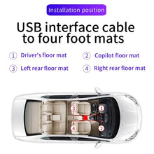 Load image into Gallery viewer, Car 4 in 1 USB RGB Foot LED Atmosphere Light, Pink Light, White Light, Ice Blue Light