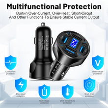Load image into Gallery viewer, WGS-G36 3.1A 4 in 1 Digital Display Car Charger with Voltmeter, WGS-G36
