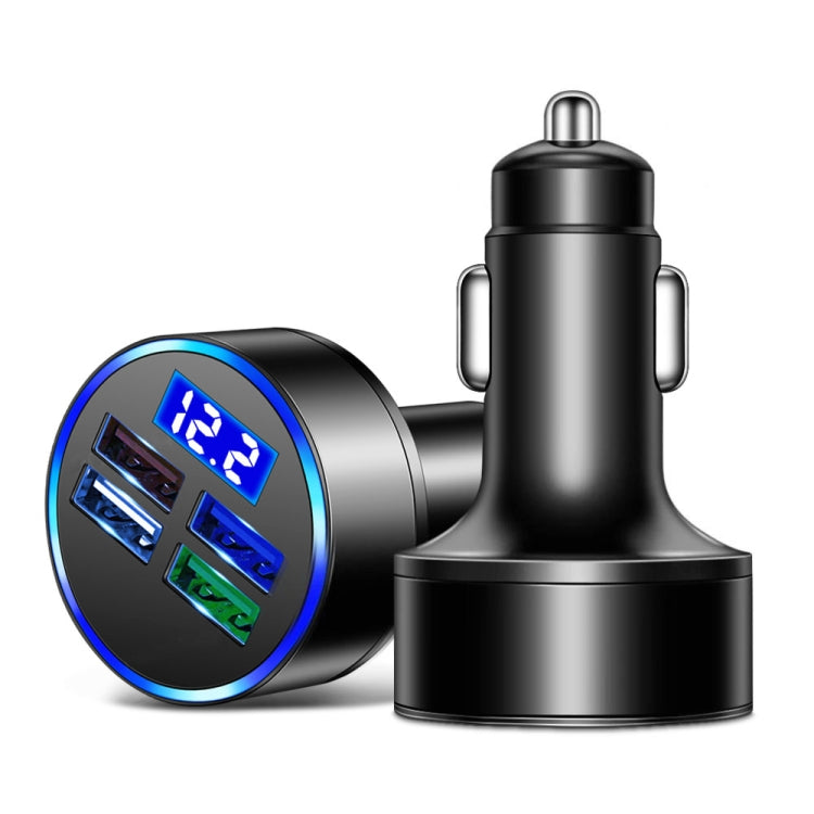 3.1A 4 in 1 Digital Display Car Charger with Voltmeter, SKU-03-4