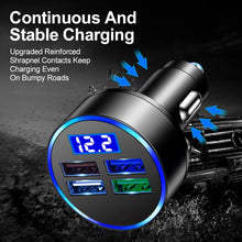 Load image into Gallery viewer, 3.1A 4 in 1 Digital Display Car Charger with Voltmeter, SKU-03-4