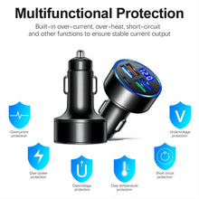 Load image into Gallery viewer, 3.1A 5 in 1 Digital Display Car Charger with Voltmeter, SKU-04-4
