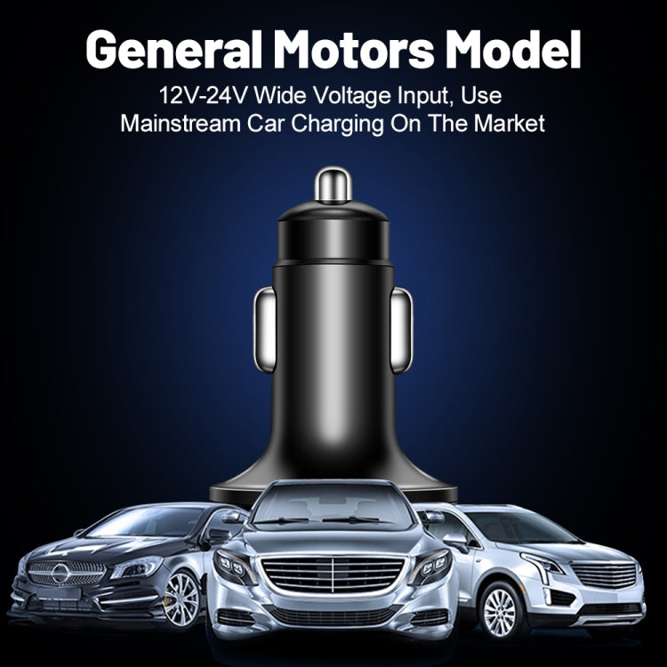 3.1A 5 in 1 Digital Display Car Charger with Voltmeter, SKU-04-4