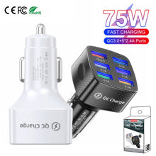 Load image into Gallery viewer, BK-360 6 in 1 QC3.0+3.1A USB luminescent Car Charger, BK-360