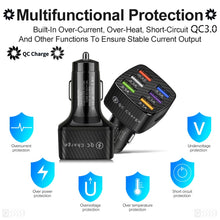 Load image into Gallery viewer, BK-360 6 in 1 QC3.0+3.1A USB luminescent Car Charger, BK-360