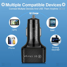 Load image into Gallery viewer, BK-360 6 in 1 QC3.0+3.1A USB luminescent Car Charger, BK-360