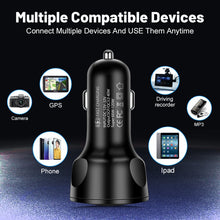 Load image into Gallery viewer, 66W 4 in 1 Digital Display Fast Charging Car Charger with Voltmeter, 66W