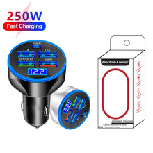 Load image into Gallery viewer, WGS-G37 5 in 1 Digital Display Super Fast Charging Car Charger with Voltmeter, WGS-G37