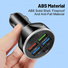 Load image into Gallery viewer, WGS-G37 5 in 1 Digital Display Super Fast Charging Car Charger with Voltmeter, WGS-G37