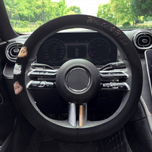Load image into Gallery viewer, Round Style Car Universal Cartoon Pattern Plush Warm Anti-skid Steering Wheel Cover, Diameter: 38cm, Round Style