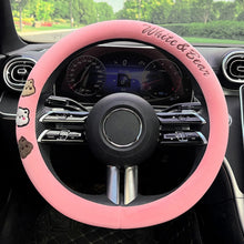 Load image into Gallery viewer, Round Style Car Universal Cartoon Pattern Plush Warm Anti-skid Steering Wheel Cover, Diameter: 38cm, Round Style