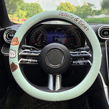 Load image into Gallery viewer, Round Style Car Universal Cartoon Pattern Plush Warm Anti-skid Steering Wheel Cover, Diameter: 38cm, Round Style
