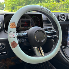 Load image into Gallery viewer, Round Style Car Universal Cartoon Pattern Plush Warm Anti-skid Steering Wheel Cover, Diameter: 38cm, Round Style