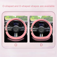 Load image into Gallery viewer, Round Style Car Universal Cartoon Pattern Plush Warm Anti-skid Steering Wheel Cover, Diameter: 38cm, Round Style