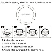 Load image into Gallery viewer, Round Style Car Universal Cartoon Pattern Plush Warm Anti-skid Steering Wheel Cover, Diameter: 38cm, Round Style