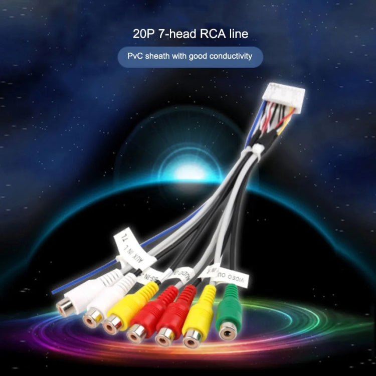 Palminfo Android Navigation 20-pin Plug RCA Video Audio Modified Tail Line, Video Audio Cable