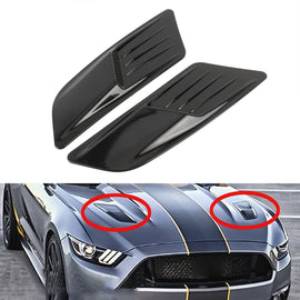 HD-713 1 Pair Car Hood Decorative Stickers Fender Air Vents Sticker, Black